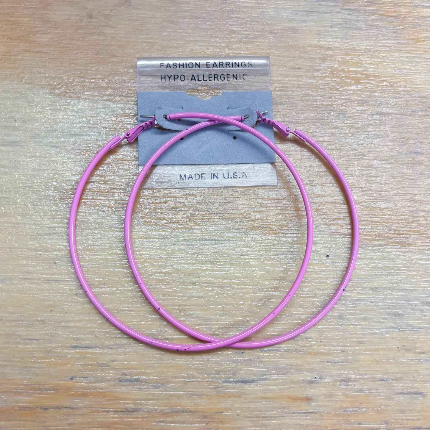 Earrings - Pink Hoops