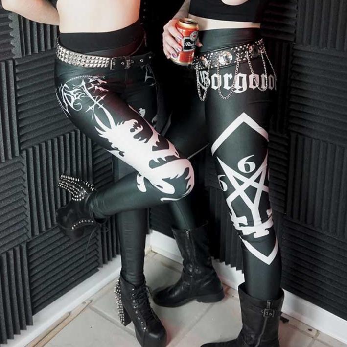 Gorgortoh classic black metal leggings