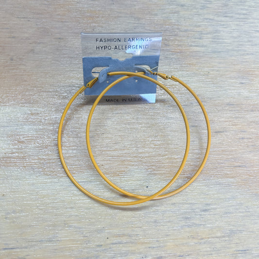 Earrings - Orange Hoops