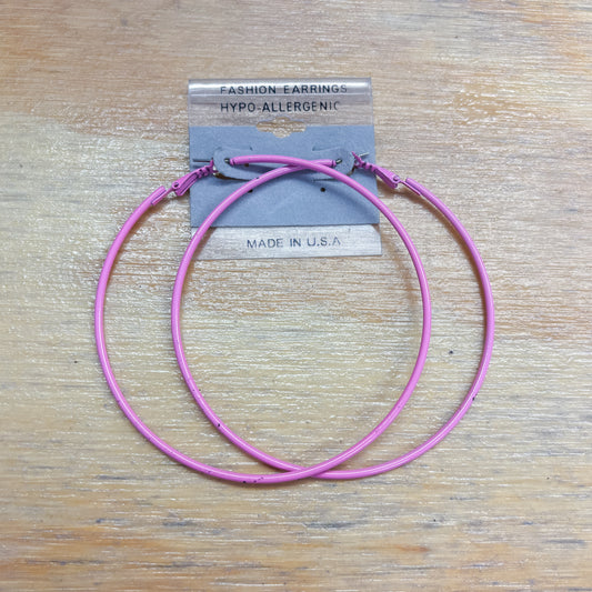 Earrings - Pink Hoops
