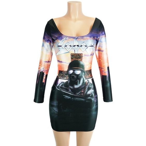 Sodom - Persecution mania long sleeve mini dress