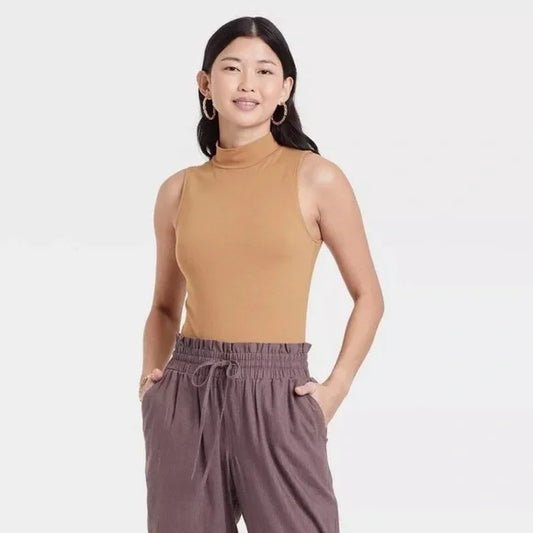 Women's Mock Turtleneck Tank Bodysuit