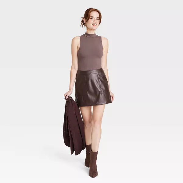 Women's Mock Turtleneck Tank Bodysuit