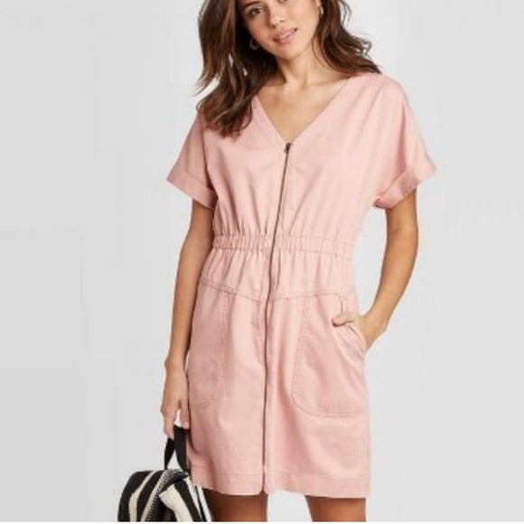 Universal Thread Women's  V-Neck  Pink mini Dress