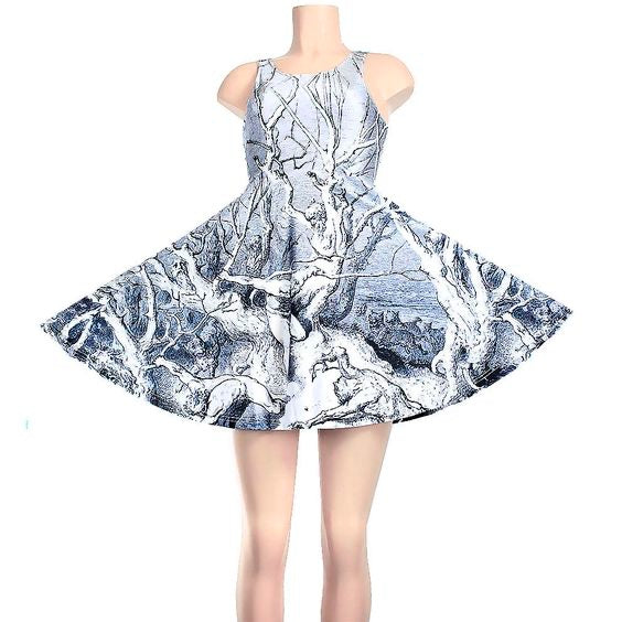 Gustave Doré - Dante's Inferno French Art Skater Dress