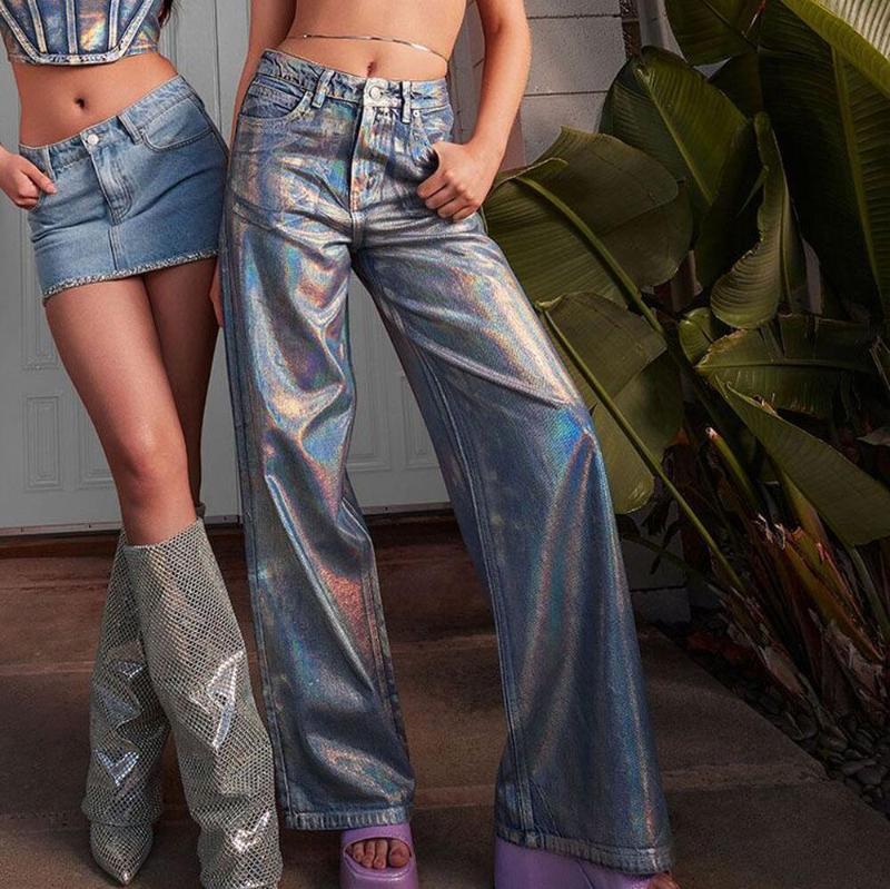 Iridescent Baggy Jeans