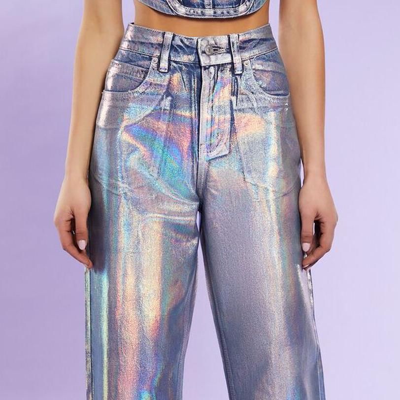 Iridescent Baggy Jeans