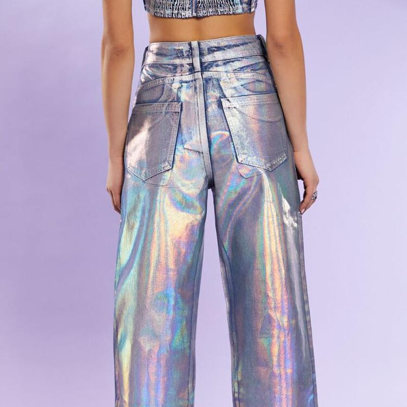 Iridescent Baggy Jeans
