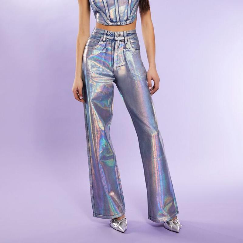 Iridescent Baggy Jeans